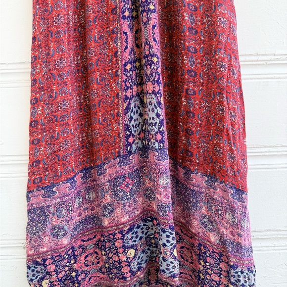 Lucky Brand Boho Floral Maxi Dress Size XS Mixed Print Casual with Pockets - Picture 7 of 17